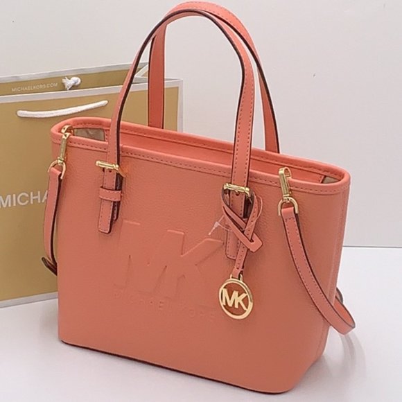 Michael Kors Xs Cryl Conv Tz Tote Sherbert Leather - Picture 12 of 16